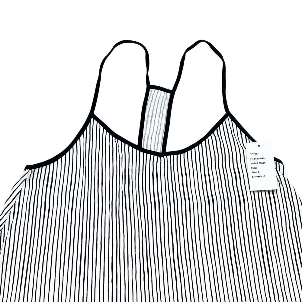 Vans Babydoll Mini Dress White & Black Striped Women Small T Shirt New with Tags - Picture 3 of 6